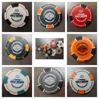 Harley-Davidson Pokerchips en munten