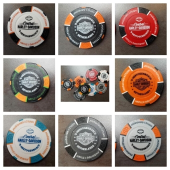 Harley-Davidson Pokerchips en munten