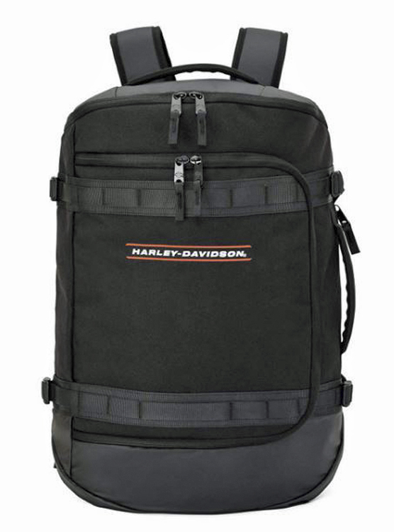Harley-Davidson® Racing Travel Duffel/Backpack | Black | Hide-Away