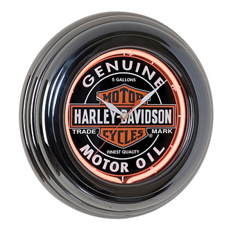 H-D® Oil Can Neon Clock