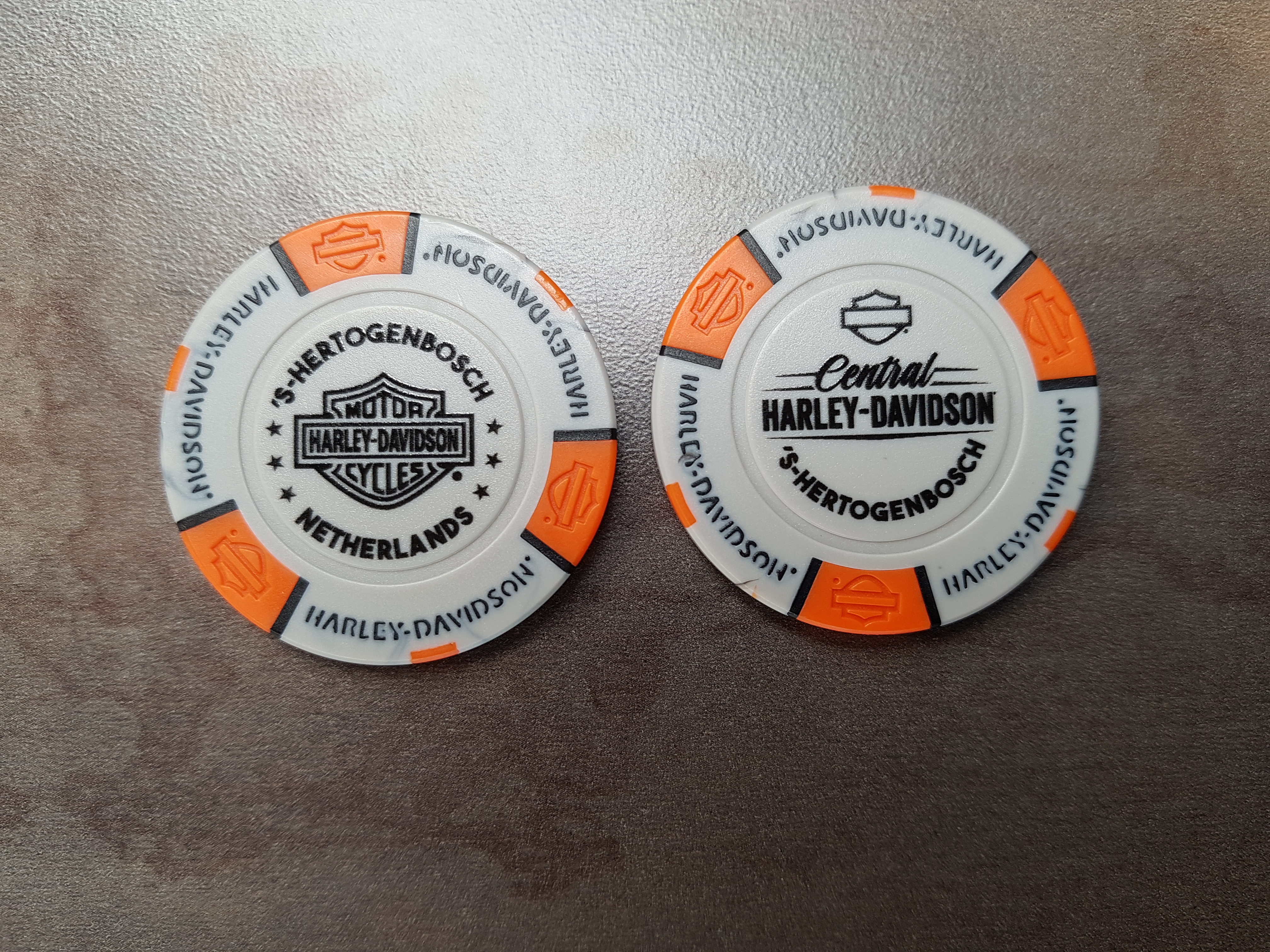 Harley-Davidson® Poker Chips 's-Hertogenbosch grijs/oranje