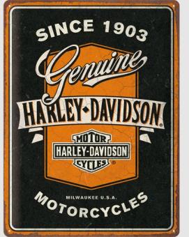 Harley-Davidson® H-D Genuine Motorcycles Ribbon tin sign - kopie