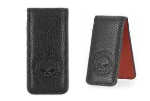 Harley-Davidson® Skull  Leather Money Clip