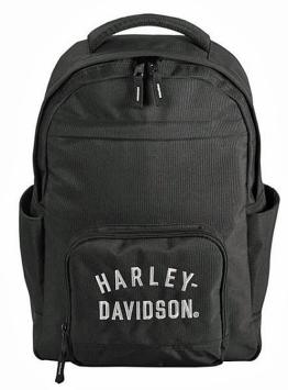 Harley-Davidson® Rugged Twill Backpack | Black Water-Resistant Polyester Backpack