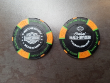 Harley-Davidson® Poker Chips 's-Hertogenbosch zwart/ groen