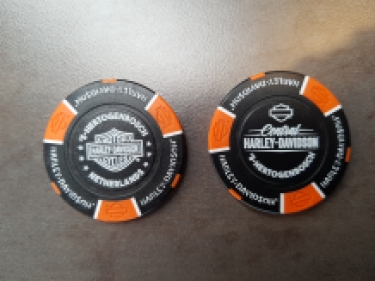 Harley-Davidson® Poker Chips 's-Hertogenbosch zwart/oranje